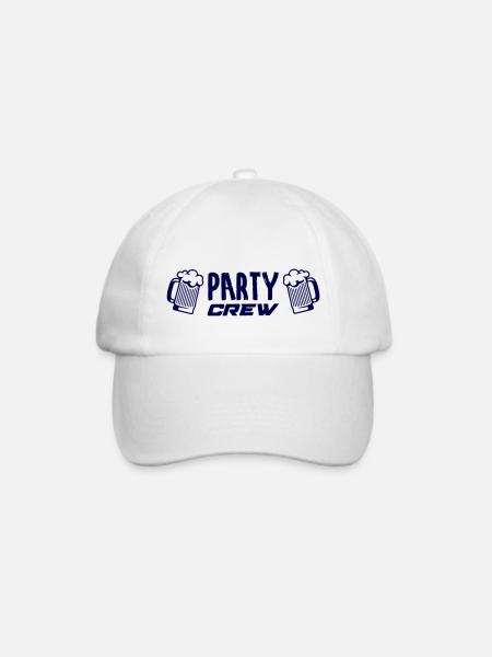 party crew - Baseballkappe - Weiß/Weiß