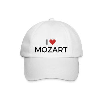 Ich liebe Mozart! - Baseballkappe - Weiß/Weiß - Vorne