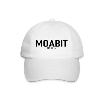 Moabit - Berlin - Bezirk - Deutschland - Baseballkappe - Weiß/Weiß - Vorne