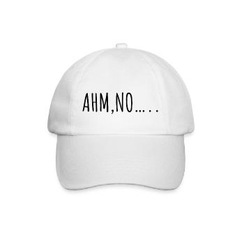 Ahm, kein Humor - Baseballkappe - Weiß/Weiß - Vorne