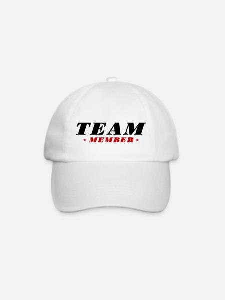 Team Mitglied - Baseballkappe - Weiß/Weiß