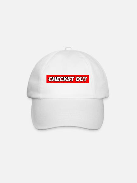 Checkst Du - Funny Memes - Baseballkappe - Weiß/Weiß
