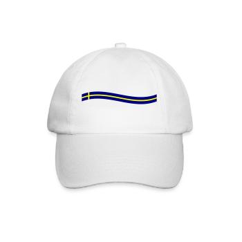 Schweden Flagge Symbol - Baseballkappe - Weiß/Weiß - Vorne