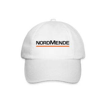 Nordmende Klassisches Logo-Design Schwarz-Orange - Baseballkappe - Weiß/Weiß - Vorne