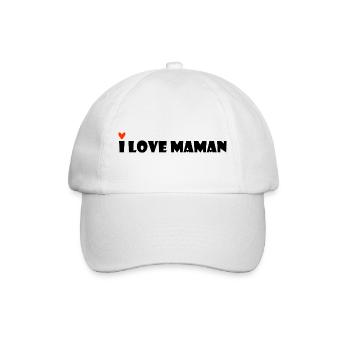 ICH LIEBE MAMA. MAMA LIEBTE ES. MAMA. MUTTERTAG. - Baseballkappe - Weiß/Weiß - Vorne
