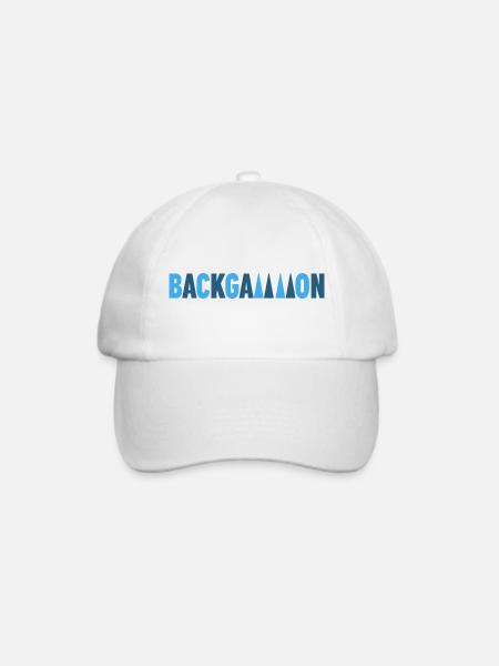 Backgammon - Baseballkappe - Weiß/Weiß
