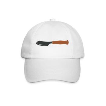 Teigmesser Baecker Grafik - Baseballkappe - Weiß/Weiß - Vorne