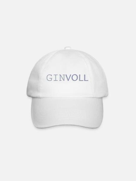 Ginvoll Pastell Typo Design - Baseballkappe - Weiß/Weiß