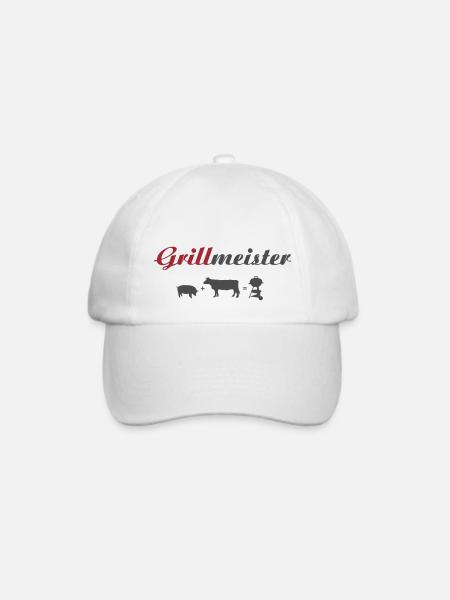 Grillmeister - Baseballkappe - Weiß/Weiß
