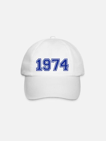 1974 - Baseballkappe - Weiß/Weiß