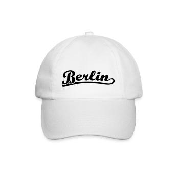 Berlin Schrift Retro - Baseballkappe - Weiß/Weiß - Vorne