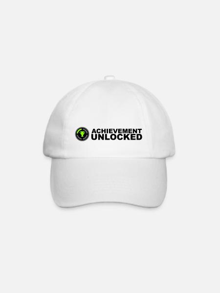 Achievement Unlocked Gamer - Baseballkappe - Weiß/Weiß