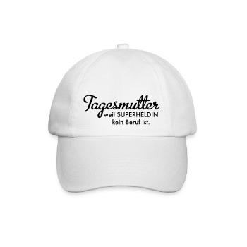 Tagesmutter - Baseballkappe - Weiß/Weiß - Vorne