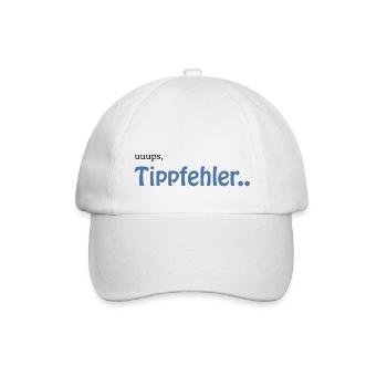 Tippfehler zu hohem QI - Baseballkappe - Weiß/Weiß - Vorne
