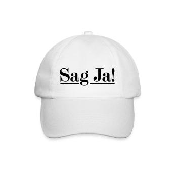 Sag Ja! Heiratsantrag Hochzeit Befehl Ansage - Baseballkappe - Weiß/Weiß - Vorne