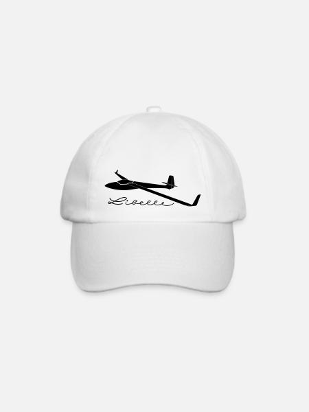 standard libelle segelflugzeug - Baseballkappe - Weiß/Weiß