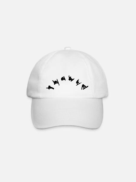 Snowboarder - Freestyle - Baseballkappe - Weiß/Weiß