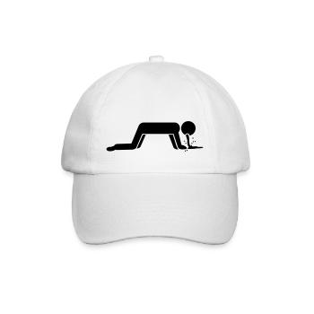 Reihern, Kotzen / barfing (ohne text, 1c) - Baseballkappe - Weiß/Weiß - Vorne