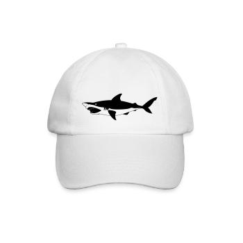 shark - Baseballkappe - Weiß/Weiß - Vorne