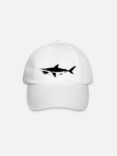 shark - Baseballkappe - Weiß/Weiß