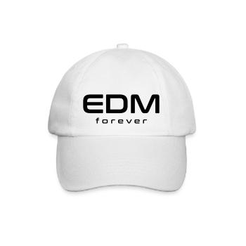 EDM forever - Baseballkappe - Weiß/Weiß - Vorne