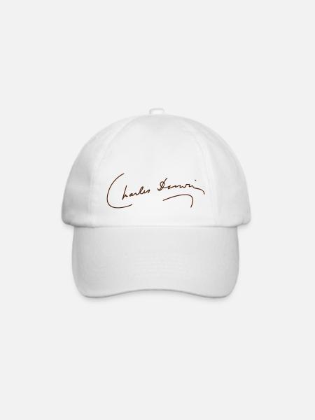 Charles Darwin Signature - Baseballkappe - Weiß/Weiß