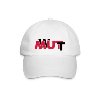 Wut oder Mut - Baseballkappe - Weiß/Weiß - Vorne