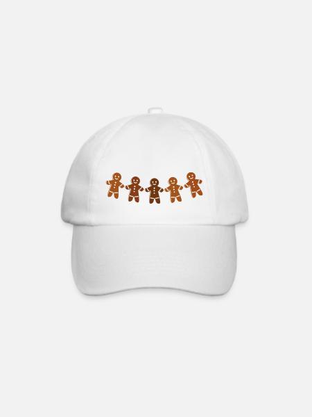 Lebkuchenmänner - Baseballkappe - Weiß/Weiß