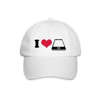 I love Smartphone - Baseballkappe - Weiß/Weiß - Vorne