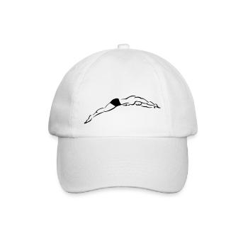 Schwimmer stürzen - Baseballkappe - Weiß/Weiß - Vorne