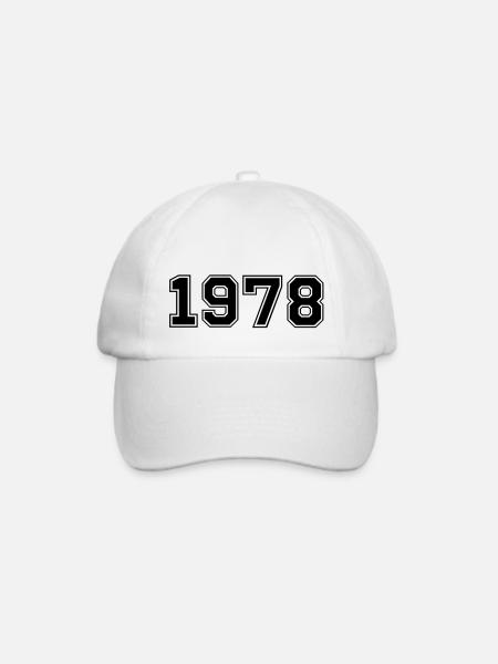 1978 - Baseballkappe - Weiß/Weiß