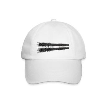 Reifenspur schwarz - Baseballkappe - Weiß/Weiß - Vorne