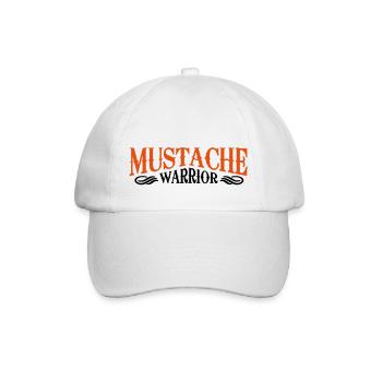 mustache warrior - Baseballkappe - Weiß/Weiß - Vorne