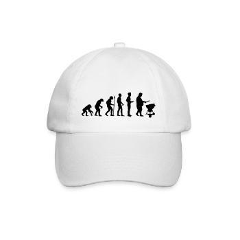 Fat man grill evolution - Baseballkappe - Weiß/Weiß - Vorne