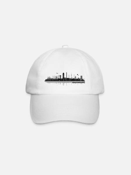 duisburg city skyline - Baseballkappe - Weiß/Weiß