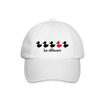 be different Ente Entchen Irokese Schnabel Punk - Baseballkappe - Weiß/Weiß - Vorne