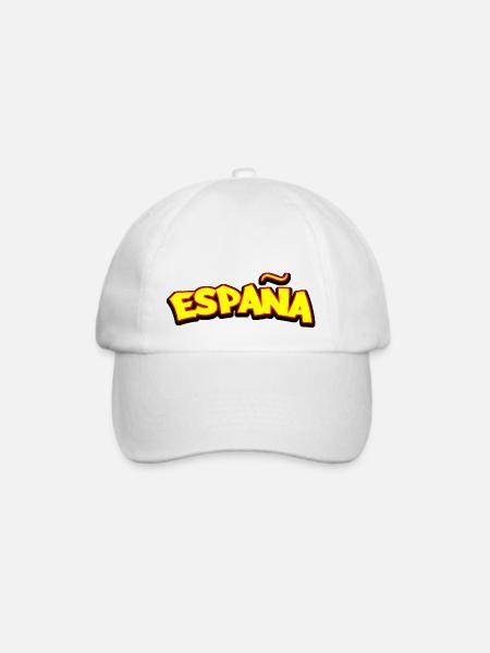 españa flagge spain - Baseballkappe - Weiß/Weiß