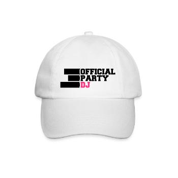 Official Party DJ - Baseballkappe - Weiß/Weiß - Vorne