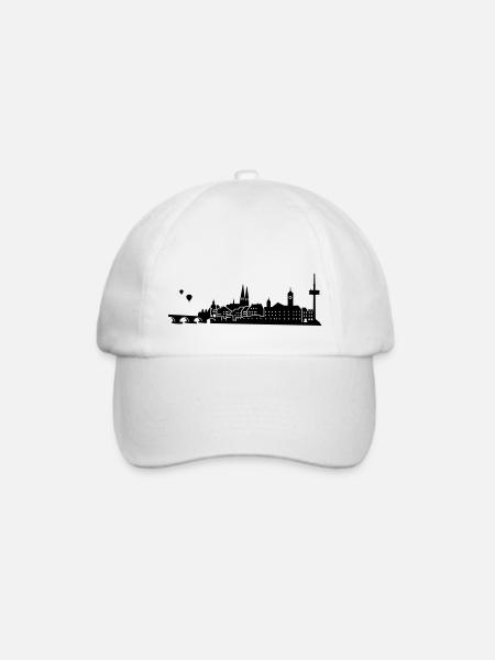 Regensburg Skyline - Baseballkappe - Weiß/Weiß