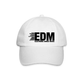 ELECTRO,DUBSTEP,EDM,MUSIC,DANCE,ELECTRONIC,MINIMAL - Baseballkappe - Weiß/Weiß - Vorne