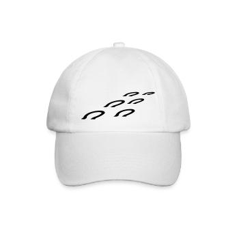 Pferd Hufe - Baseballkappe - Weiß/Weiß - Vorne