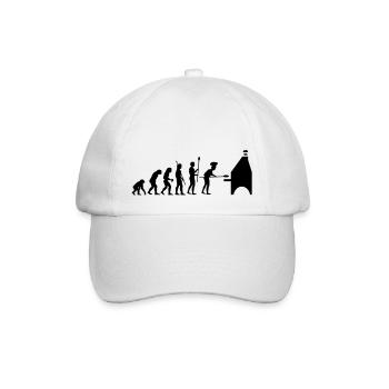 evolution pizza - Baseballkappe - Weiß/Weiß - Vorne