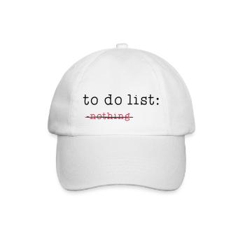 to do list - Baseballkappe - Weiß/Weiß - Vorne