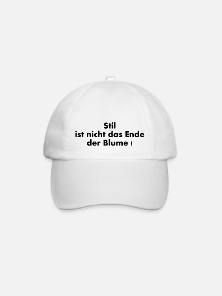Stil ist nicht das Ende der Blume - Baseballkappe - Weiß/Weiß