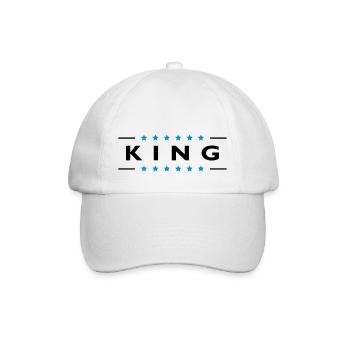 King - Baseballkappe - Weiß/Weiß - Vorne