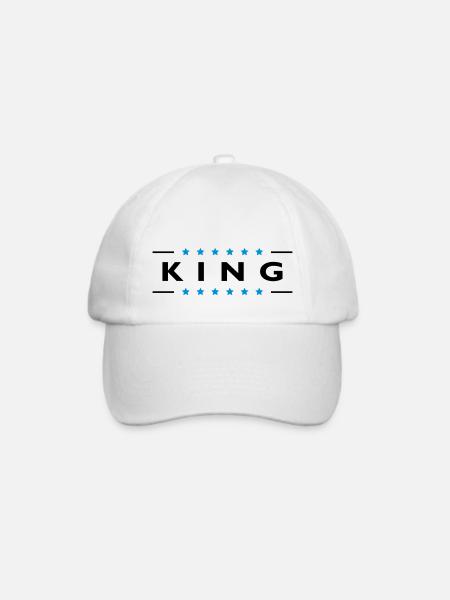 King - Baseballkappe - Weiß/Weiß