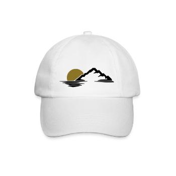 Berge Sonne Insel - Baseballkappe - Weiß/Weiß - Vorne