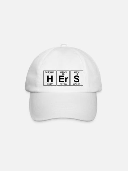 H-Er-S (hers) - Full - Baseballkappe - Weiß/Weiß