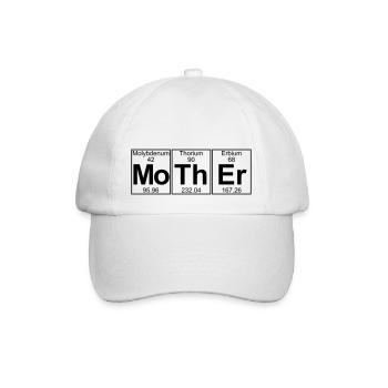 MoTh-Er (mother) - Full - Baseballkappe - Weiß/Weiß - Vorne