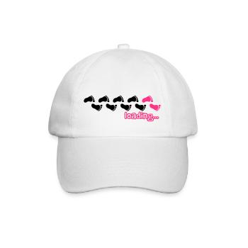 Loading Baby Girl Design - Baseballkappe - Weiß/Weiß - Vorne